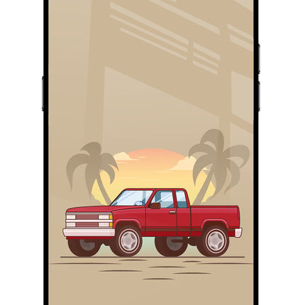 Desert Classic Drive Realme C2 Glass Case Back Cover by Casekaro