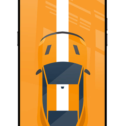 Highway Pursuit Realme C2 Glass Case Back Cover by Casekaro