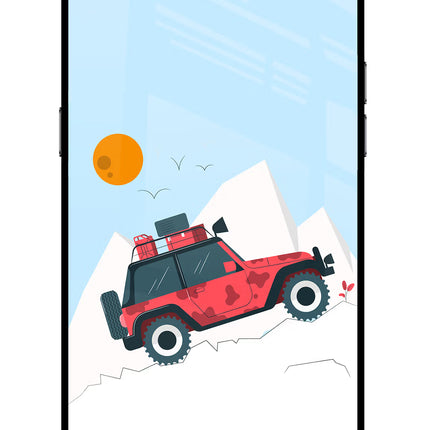 Mountain Trail Beast Realme C2 Glass Case Back Cover by Casekaro