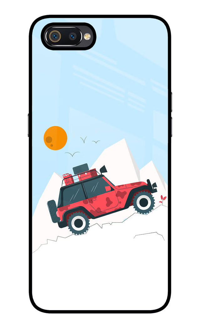 Mountain Trail Beast Realme C2 Glass Case Back Cover by Casekaro