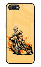 Off-Road Fury Realme C2 Glass Case Back Cover by Casekaro
