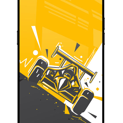 Track King Realme C2 Glass Case Back Cover by Casekaro
