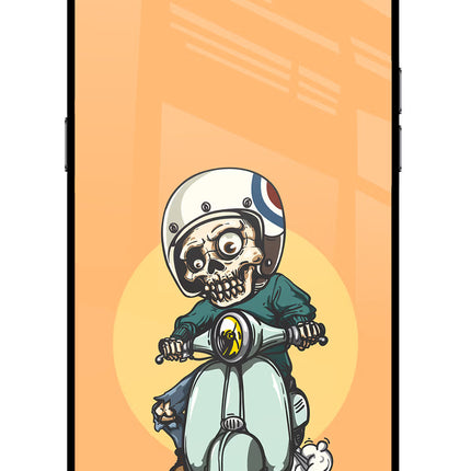 Undead Biker Realme C2 Glass Case Back Cover by Casekaro