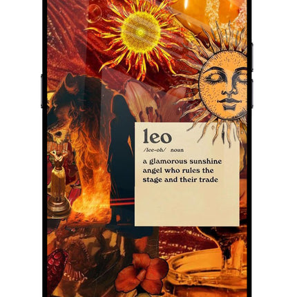 Leo Zodiac Realme C2 Glass Case Back Cover by Casekaro