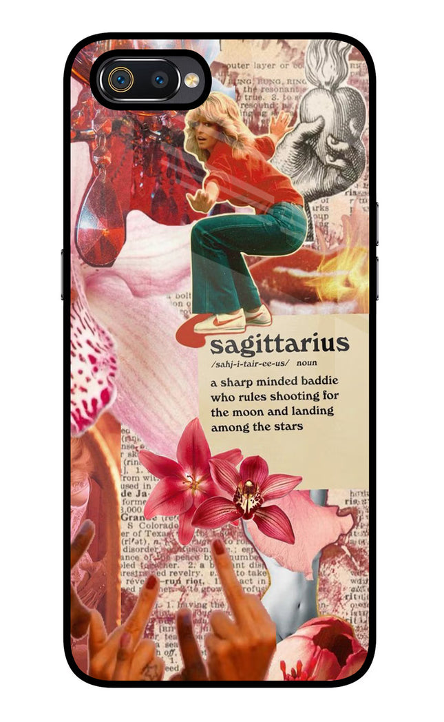 Sagittarius Zodiac Realme C2 Glass Case Back Cover by Casekaro