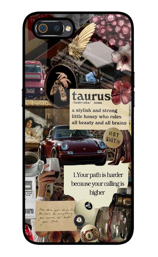 Taurus Zodiac Realme C2 Glass Case