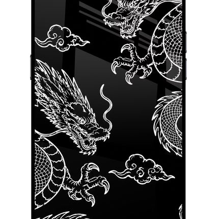 Twin Dragons Realme C2 Glass Case Back Cover by Casekaro