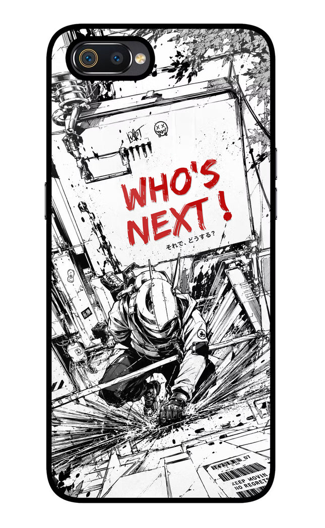 Who's Next Realme C2 Glass Case Back Cover by Casekaro