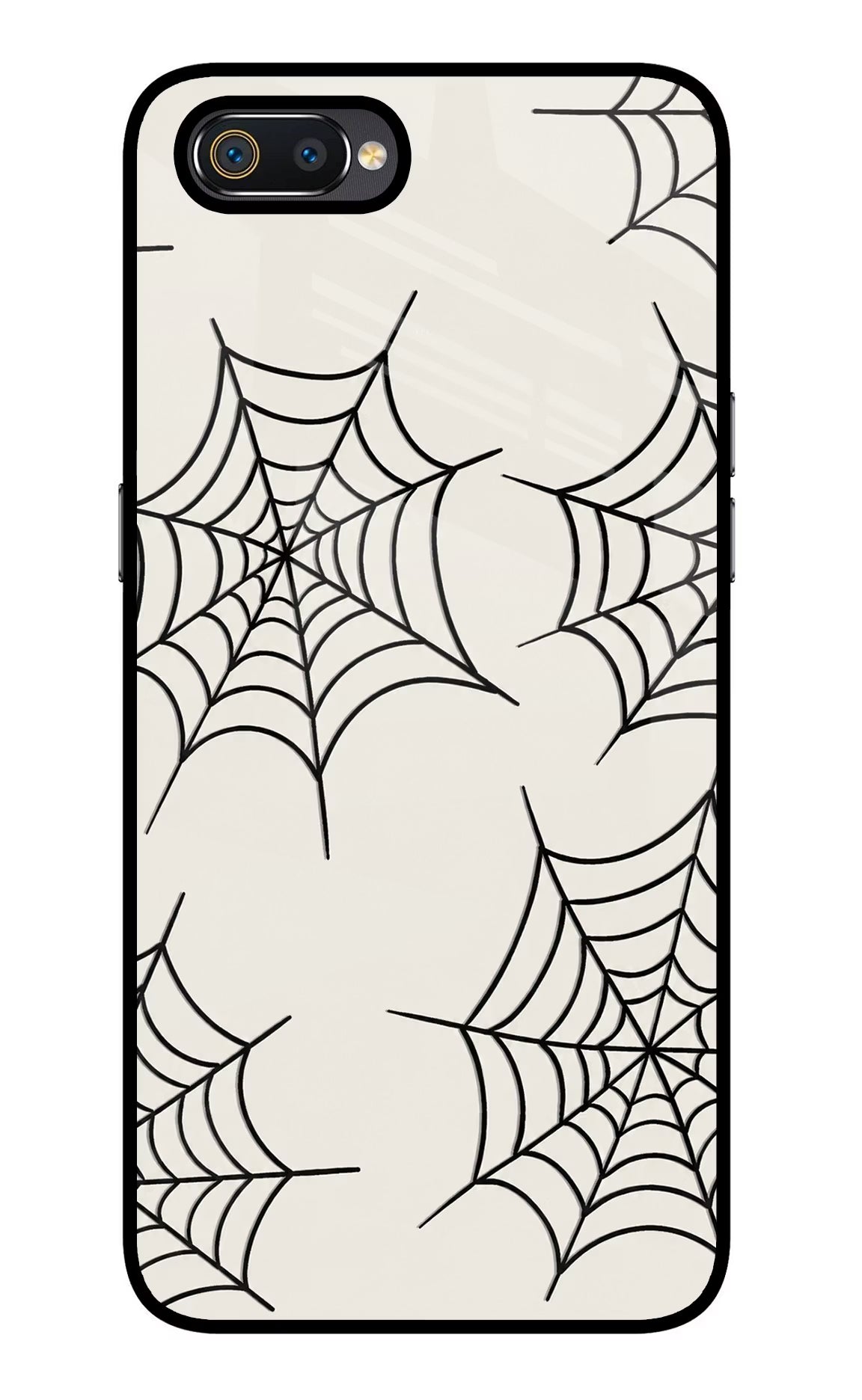 Spider Web Realme C2 Glass Case