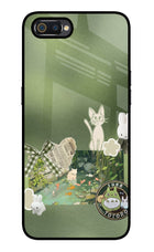 Aesthetic anime Realme C2 Glass Case