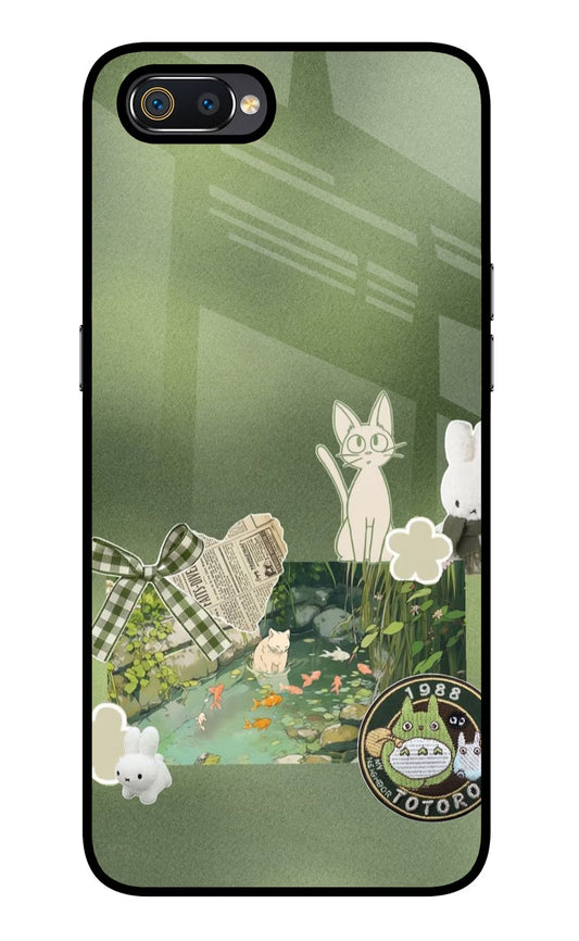 Aesthetic anime Realme C2 Glass Case