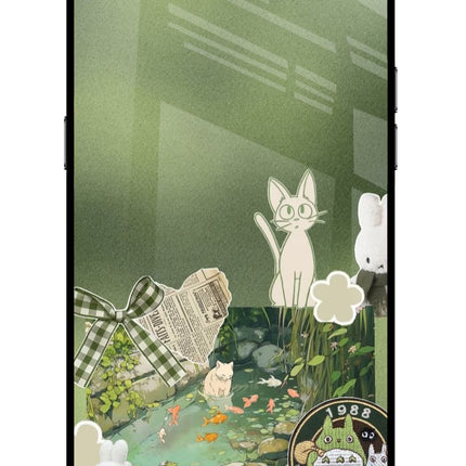 Aesthetic anime Realme C2 Glass Case Back Cover by Casekaro