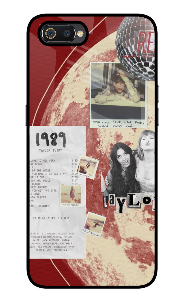 Taylor Swift Realme C2 Glass Case Back Cover by Casekaro