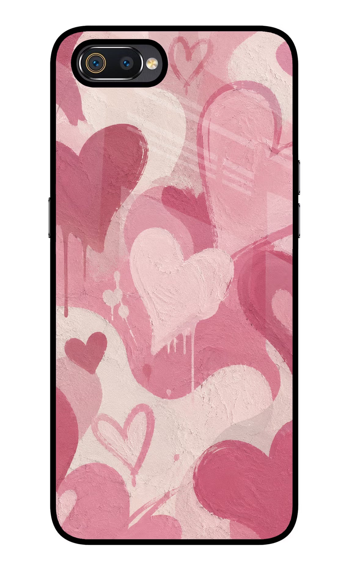 Hearty case Realme C2 Glass Case Back Cover by Casekaro