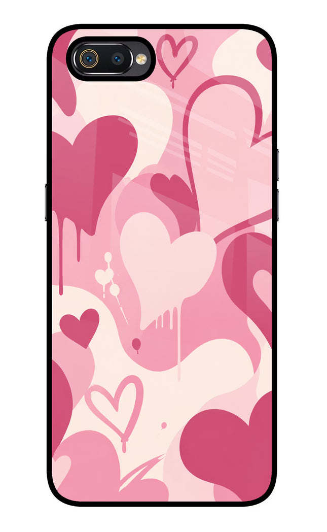 Hearty case Realme C2 Glass Case Back Cover by Casekaro
