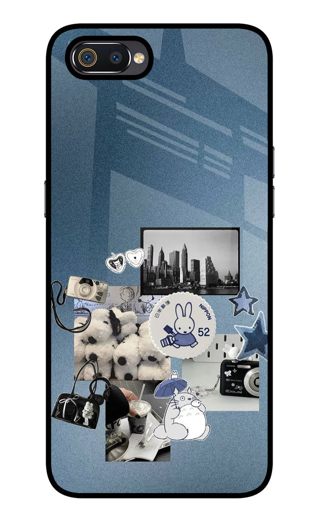 Miffy Realme C2 Glass Case Back Cover by Casekaro