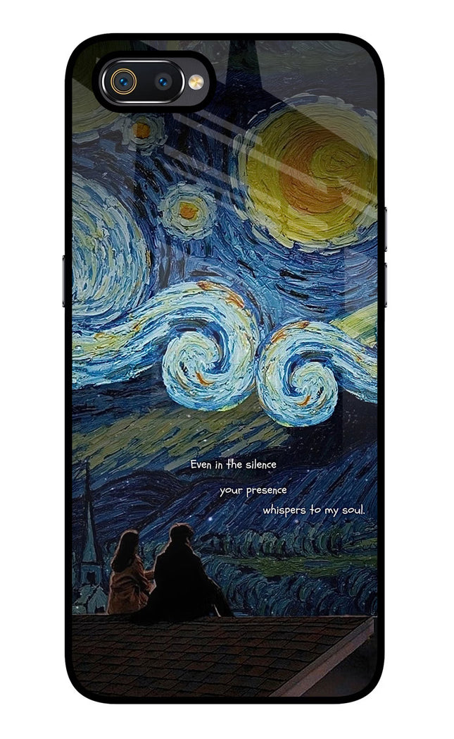 Softcore Realme C2 Glass Case Back Cover by Casekaro