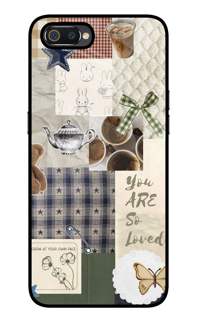 Cookie Realme C2 Glass Case Back Cover by Casekaro