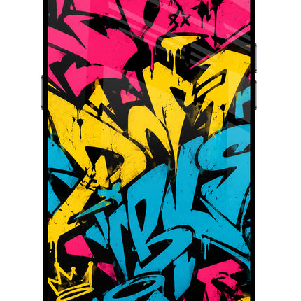 Graffiti Vibe Realme C2 Glass Case Back Cover by Casekaro
