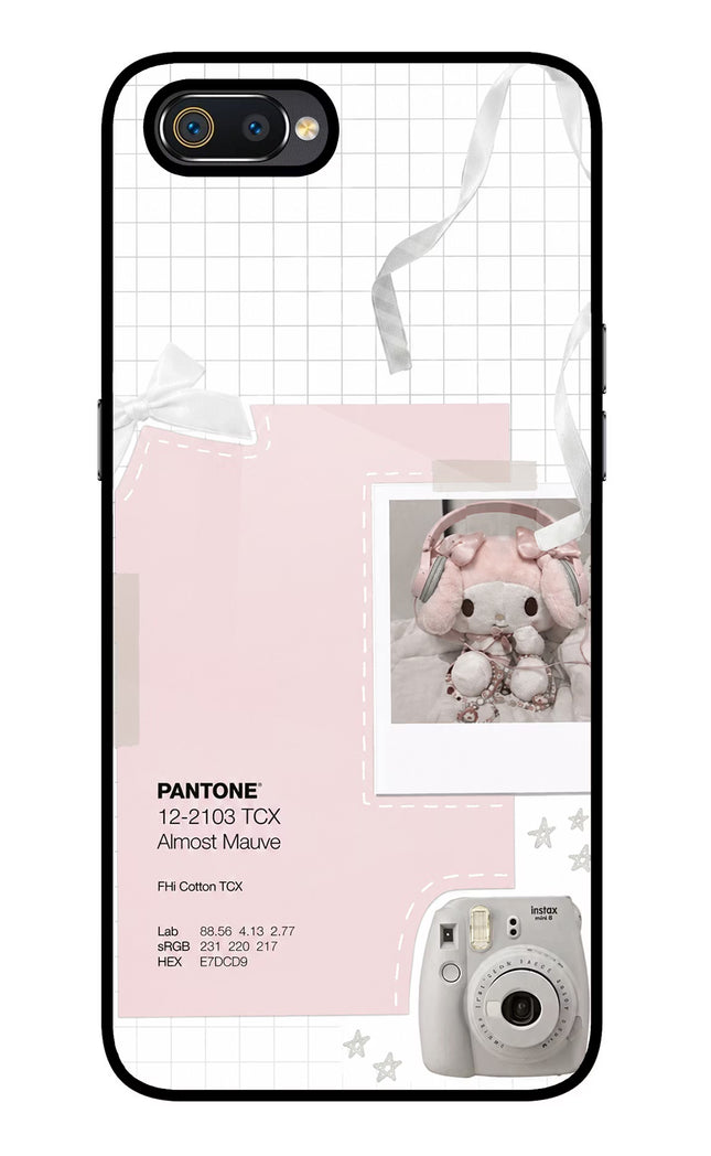 Pantone Asthetic Realme C2 Glass Case Back Cover by Casekaro