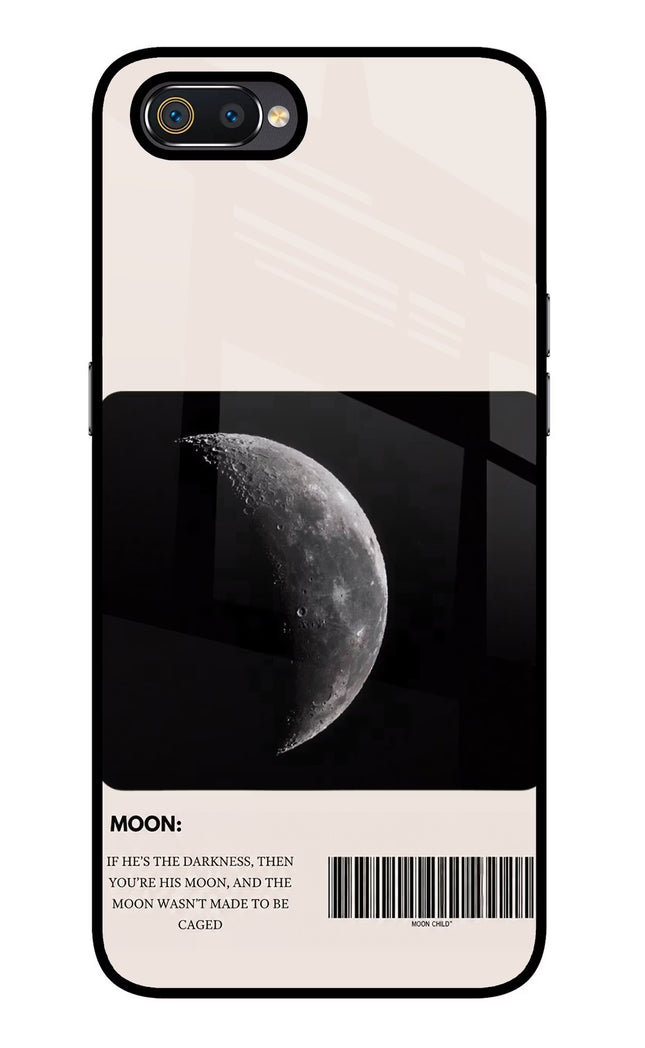 Moon Phase Realme C2 Glass Case Back Cover by Casekaro