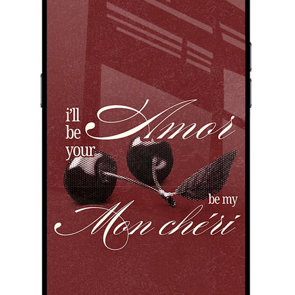 Velvet Cherry Realme C2 Glass Case Back Cover by Casekaro