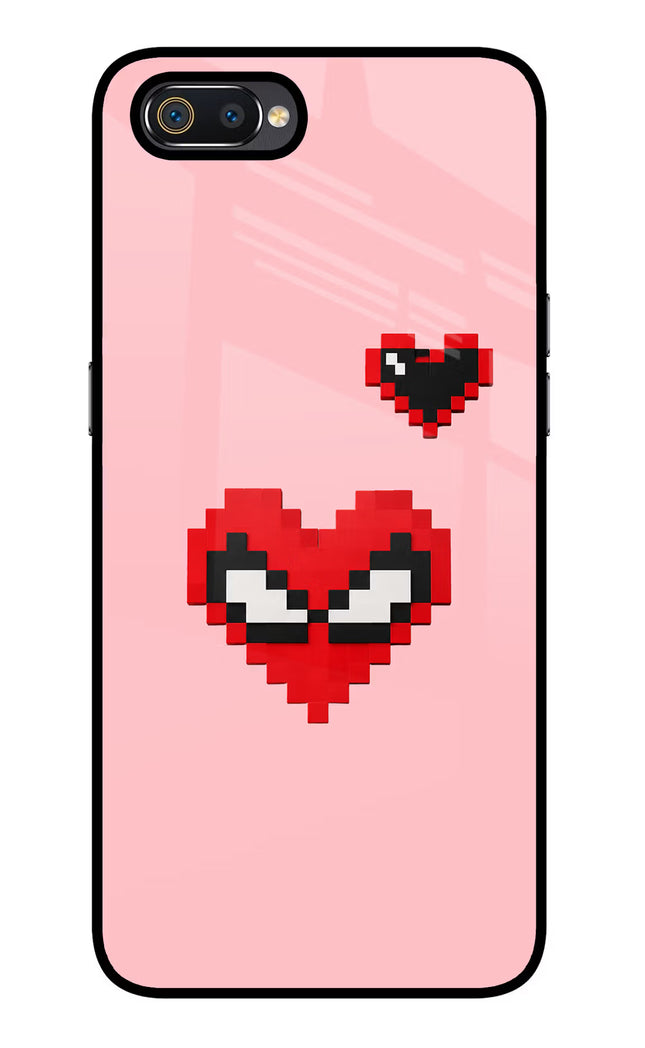 Gwen Heart Realme C2 Glass Case Back Cover by Casekaro
