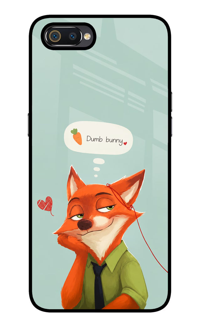 Nick Charm Realme C2 Glass Case Back Cover by Casekaro