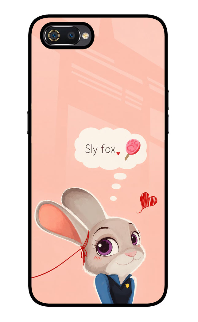 Judy Charm Realme C2 Glass Case Back Cover by Casekaro