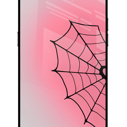 Pink Web Realme C2 Glass Case Back Cover by Casekaro