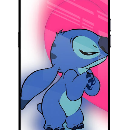 Stitch Hug Realme C2 Glass Case Back Cover by Casekaro
