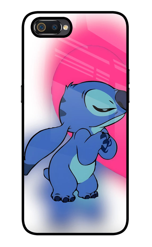 Stitch Hug Realme C2 Glass Case Back Cover by Casekaro