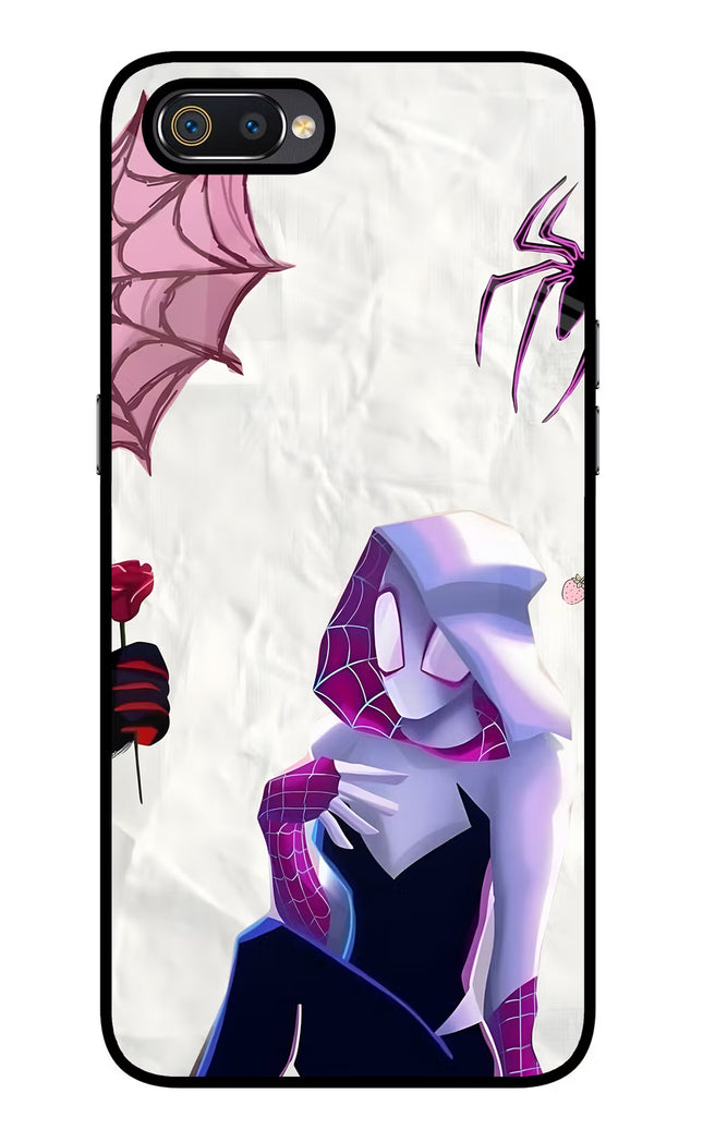 Gwen Verse Realme C2 Glass Case Back Cover by Casekaro