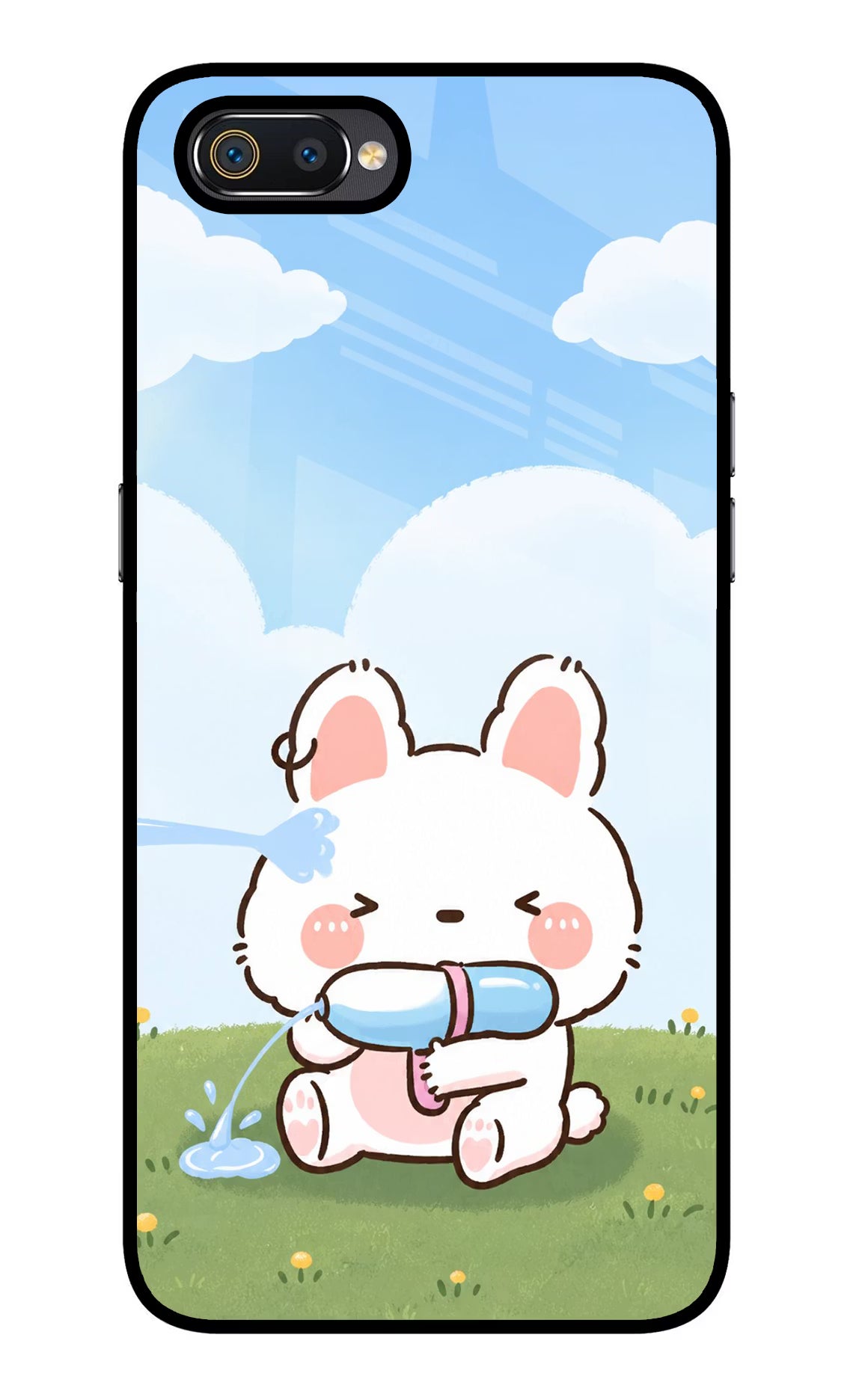 Bunny Treat Realme C2 Glass Case