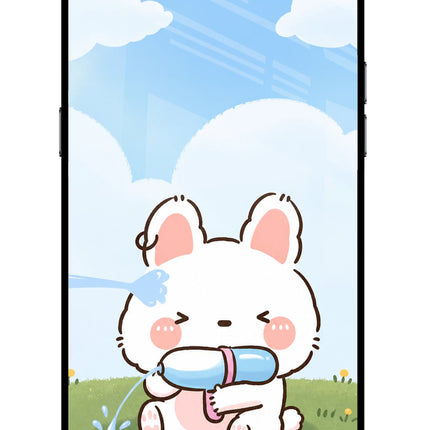 Bunny Treat Realme C2 Glass Case Back Cover by Casekaro