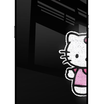 Kitty Charm Realme C2 Glass Case Back Cover by Casekaro