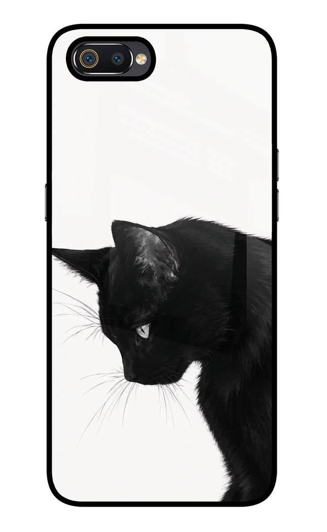 Shadow Gaze Realme C2 Glass Case Back Cover by Casekaro