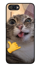 Silly Cat Call Realme C2 Glass Case