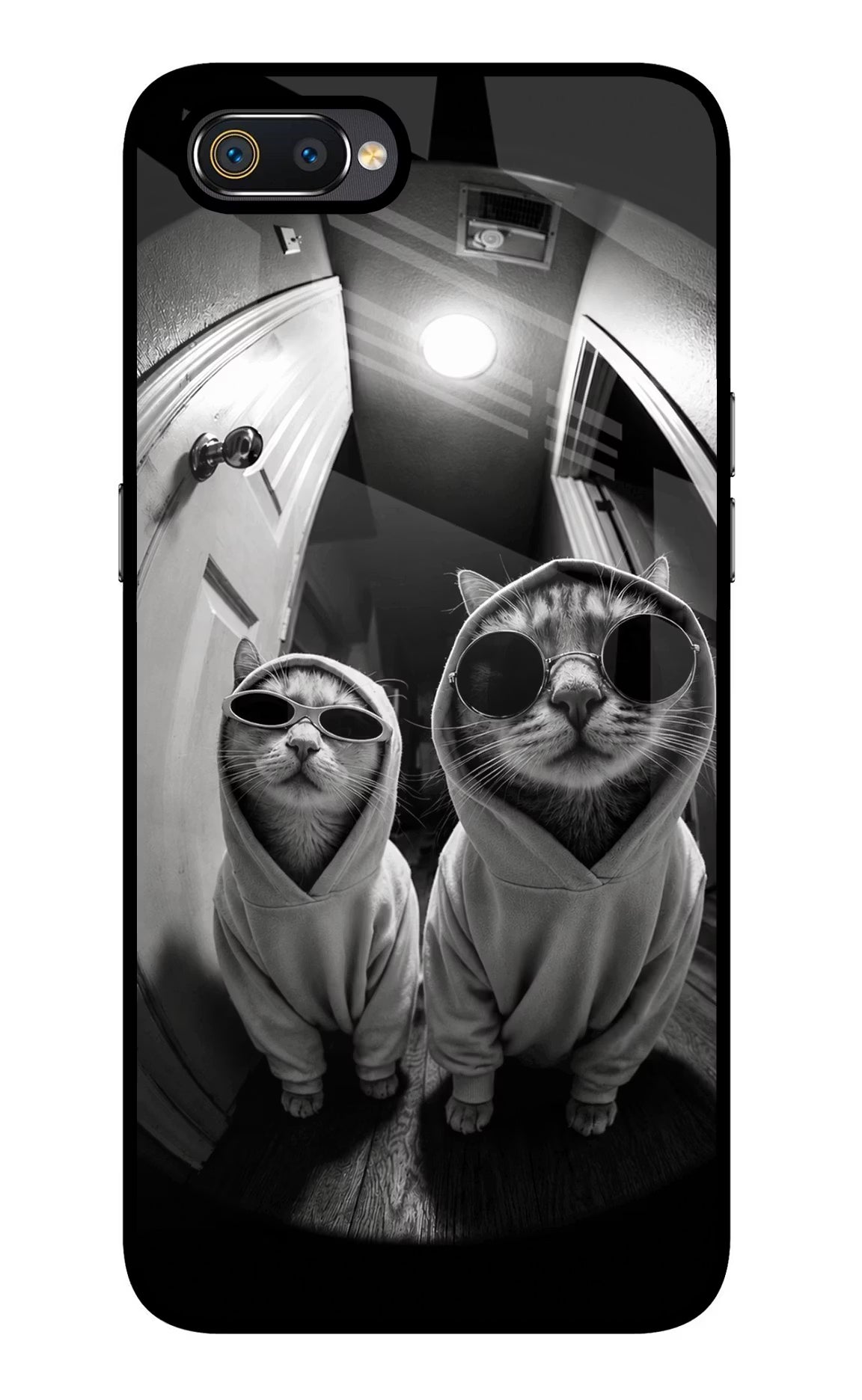 Hood Cats Realme C2 Glass Case