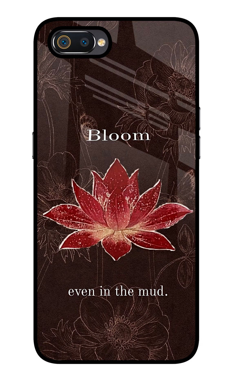 Bloom Realme C2 Back Cover, Glass case