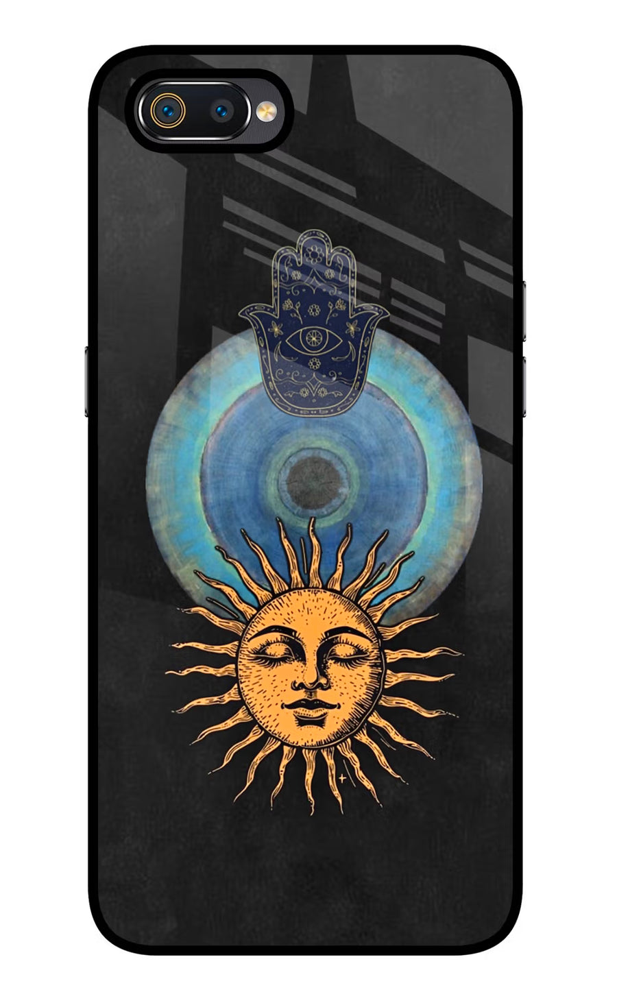 Divine Sun Realme C2 Back Cover, Glass case