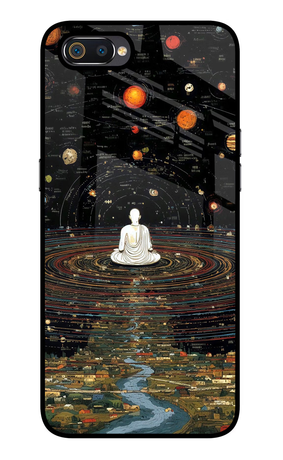 Space Monk Realme C2 Back Cover, Glass case