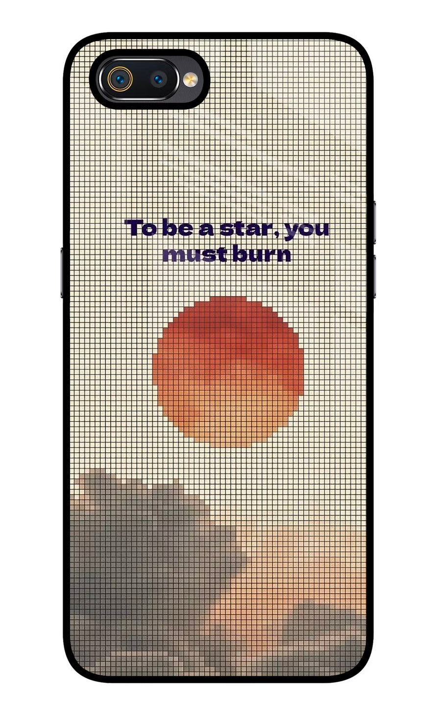 Pixel Sun Realme C2 Back Cover, Glass case