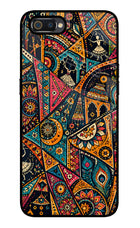 Folk Print Realme C2 Glass Case