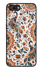 White Mayura Realme C2 Glass Case