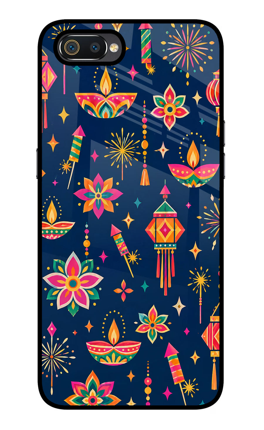 Festive Pop Realme C2 Back Cover, Glass case