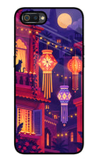 Lantern Lane Realme C2 Glass Case Back Cover by Casekaro