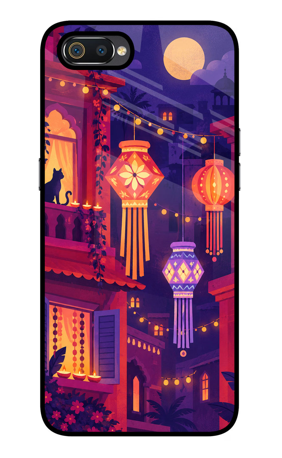Lantern Lane Realme C2 Back Cover, Glass case