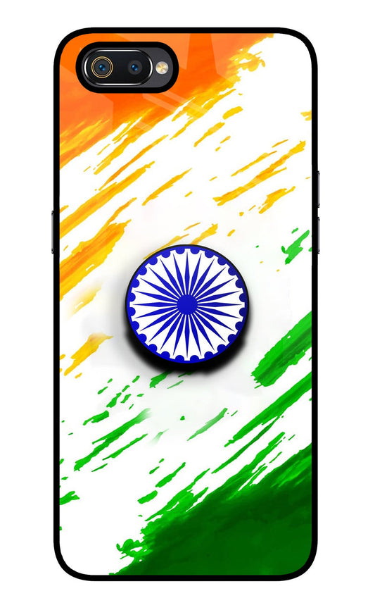 Indian Flag Ashoka Chakra Realme C2 Glass Case