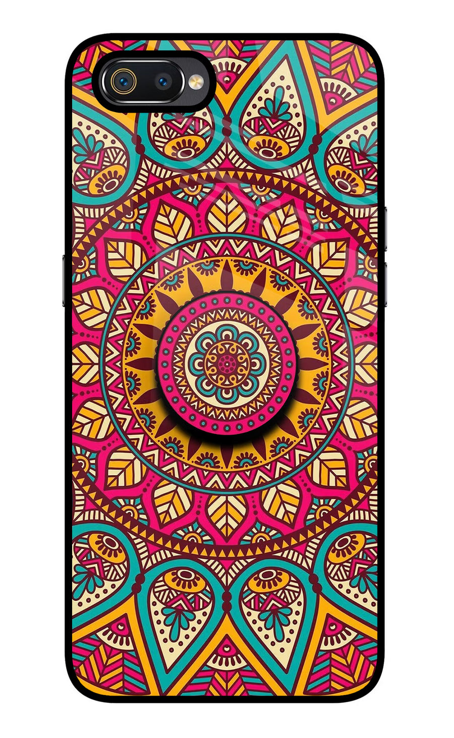 Mandala Realme C2 Pop Case, Glass case